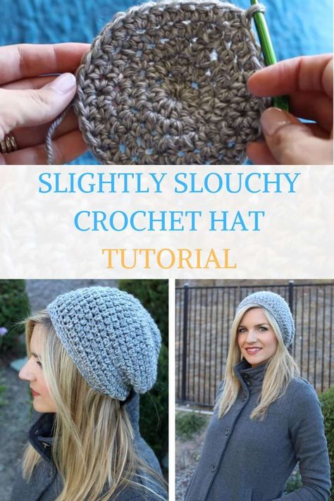 In this video, we show you how to knit a very simple and cute baggy hat. Make this loose and simple crochet hat, it's super easy and quick! The perfect project for last-minute gifts, craft fairs, and cold days. This hat is beginner-friendly and simple enough for the absolute crochet beginner! We've noticed that baggy beanies are quite a in style this time of the season, so why not look stylish in cold weather? Slouchy Beanie Crochet Pattern Free, Slouch Beanie Crochet Pattern, Crochet Slouchy Hat Free Pattern, Simple Crochet Hat, Crochet Slouchy Beanie Pattern, Slouch Hat Crochet Pattern, Crochet Hats Free Pattern Ladies, Crochet Slouch Beanie, Slouchy Hat Crochet Pattern