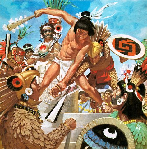 aztec warriors - Google Search Archaeology Drawing, Mexican Gods, Angus Mcbride, Meso America, Mayan Warrior, Latin Art, Precolumbian Art, Mexican Aztec, Aztec Empire