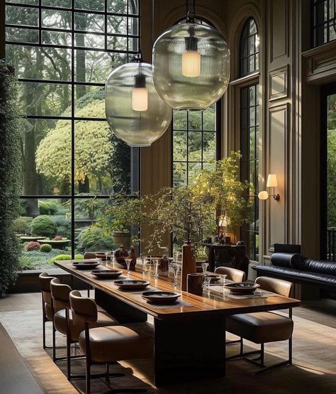 Birgit Maria Otte (@birgitotteinterior) • Instagram photos and videos Dining Room Interiors, Luxury Dining Room, Luxury Dining, Dream House Interior, Dream House Decor, Dining Room Design, Dream Home Design, Home Fashion, Luxury House