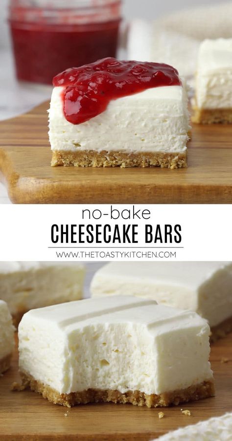 Magic Cheesecake Bars, Easiest No Bake Cheesecake, Quick Cheesecake Desserts, Cheesecake Squares No Bake, Cheesecake Squares Recipes Easy, Summer Cheesecake Recipes No Bake, Pillsbury Cheesecake Recipes, Fluffy Cheesecake Recipe No Bake, Fast Cream Cheese Dessert