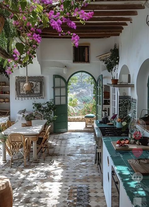 Mediterranean House Interior, Mediterranean House Design, Work Desks, Mediterranean Interior Design, House Mediterranean, 20 Aesthetic, Mediterranean Interior, Seaside House, Dream Life House