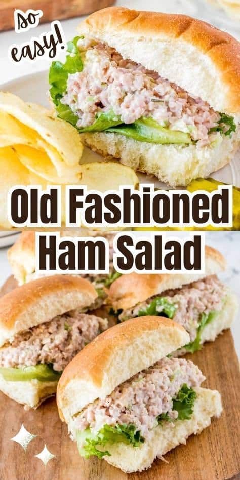 This easy ham salad recipe is made using a few simple ingredients but it has so much flavor! Perfect sandwiches for lunch and even a quick snack using leftover ham. Easy Ham Salad, Old Fashioned Ham, Ham Salad Recipe, Ham Salad Sandwich, Ham Salad Recipes, Salad Appetizer, Leftover Ham Recipes, Easy Ham, Meat Salad