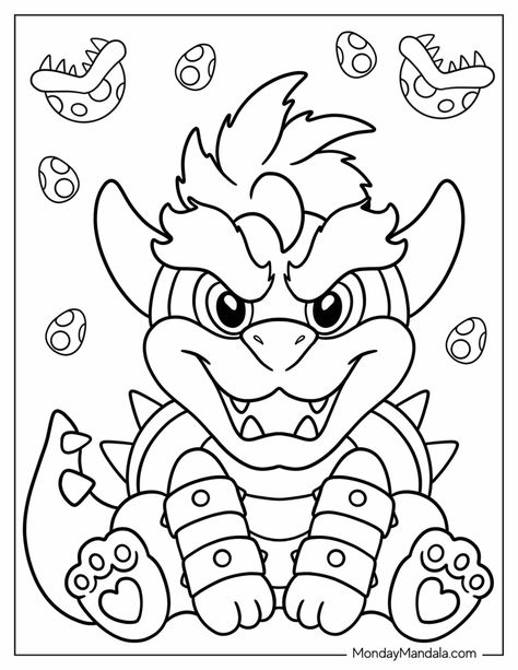 22 Nintendo Coloring Pages (Free PDF Printables) Bowser Coloring Pages, Coloring Drawing, Mario Coloring Pages, Kids Coloring Pages, Animals Coloring, Coloring Pages For Boys, Colouring Printables, Easy Coloring Pages, Cartoon Coloring Pages