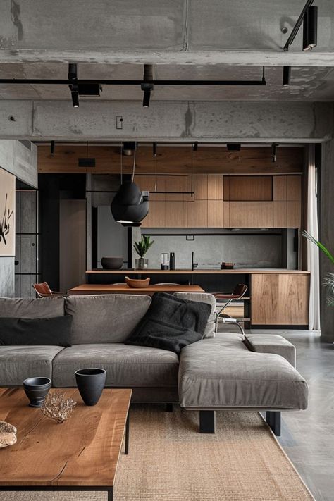 Elevate Your Space with Urban Apartment Decor 🏙️✨ Design a chic and modern apartment with urban decor ideas. Incorporate sleek furniture, bold accents, and a minimalist approach for a stylish city living. 🌿🏢 #UrbanDecor #ApartmentLiving #ModernDesign #HomeInspo Urban Decor Ideas, Urban Modern Living Room, Japandi Interior Design Living Room, Urban Apartment Decor, Industrial Apartment Decor, Urban Modern Interior Design, Modern Industrial Living Room, Urban Interior Design, Minimalist Living Room Apartment