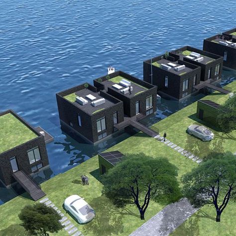 These Half-million-dollar Floating Villas Can Withstand Category 4 Hurricanes Living On Water, Floating Houses On Water, House Over Water, Houses On Water, Floating House Design, House On Water, Float House, House On The Water, Floating Homes