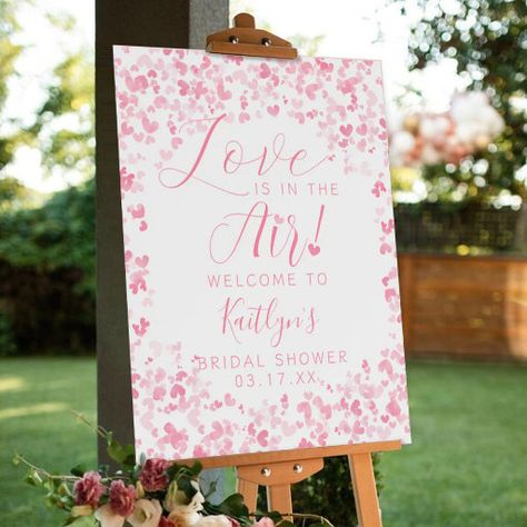 Valentine's Day Wedding Decorations, Bridal Shower Sandwiches, Fairytale Bridal Shower, Hearts Watercolor, Fairytale Bridal, Shower Foam, Bridal Shower Brunch, Bridal Shower Welcome Sign, Shower Welcome Sign