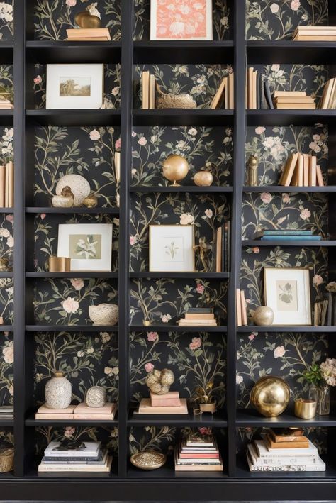 Discover daily interior designer routine with the stylish addition of a black bookcase with wallpaper backing, perfect for enhancing the ambiance of your home.
#ad  


#home
#wallpaint2024
 #color2024
 #DIYpainting
 ##DIYhomedecor
 #Fixhome Black Bookshelves With Wallpaper Backing, Built In Shelves Living Room Wallpaper, Book Shelf With Wallpaper, Built In With Wallpaper Back, Wallpaper For Bookshelves, Dark Bookcase With Wallpaper Backing, Black Bookshelf With Wallpaper Backing, Built In Shelves With Wallpaper Back, Wallpaper In Bookcase