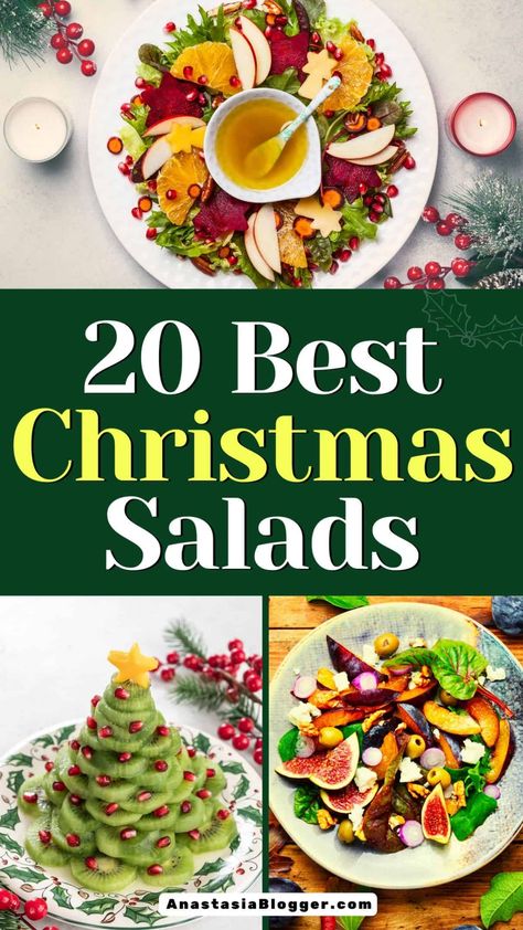 Best Christmas Salad Recipes Pioneer Woman Christmas Wreath Salad, Souper Salad Gingerbread Recipe, Xmas Salads Ideas, Winter Salads For Parties Entertaining, Small Salad Ideas, Christmas Day Salad Ideas, Christmas Tree Salad Ideas, Winter Lettuce Salad, Salad Ideas For Christmas