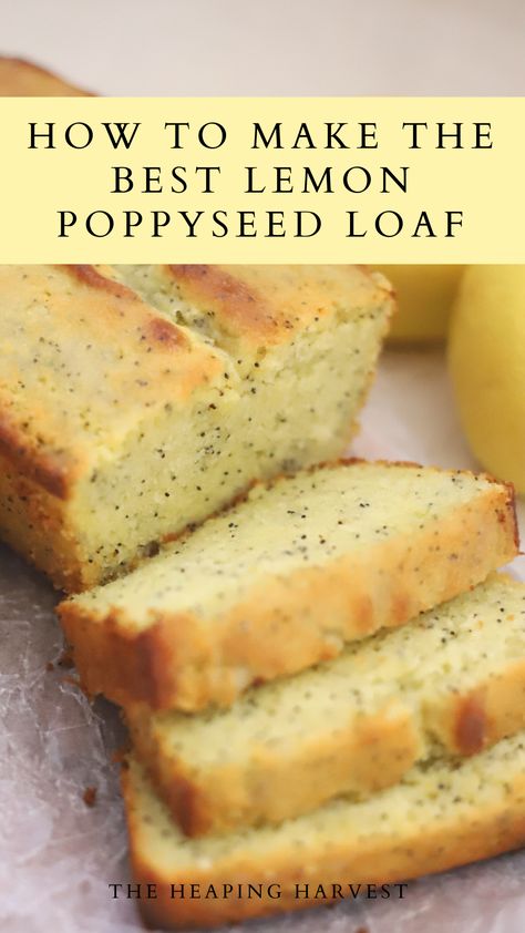 Poppyseed Loaf Recipe, Lemon Poppyseed Loaf, Poppyseed Loaf, Poppyseed Bread, Poppy Seed Loaf, Lemon Poppy Seed Loaf, Seed Loaf, Lemon Bread Recipes, Lemon Poppyseed Bread