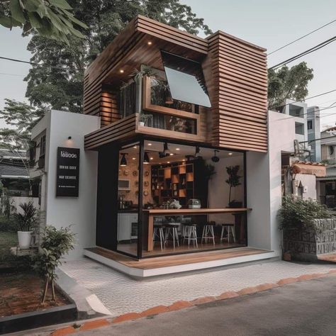 Small Restaurant Design Exterior, Mini Cafe Design, Coffee House Design, Coffee Shop Concept, Photography House, California Life, Dirty Kitchen, Small Cafe Design, Small Condo