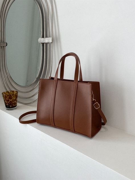 Minimalist Square BagI discovered amazing products on SHEIN.com, come check them out! Business Casual Bags Women, Elegant Bags Handbags, Handbag For Work, Elegant Bags For Women, Work Handbags For Women, Office Tote Bags For Women, Shein Bags, Work Bags For Women, Womens Work Bag