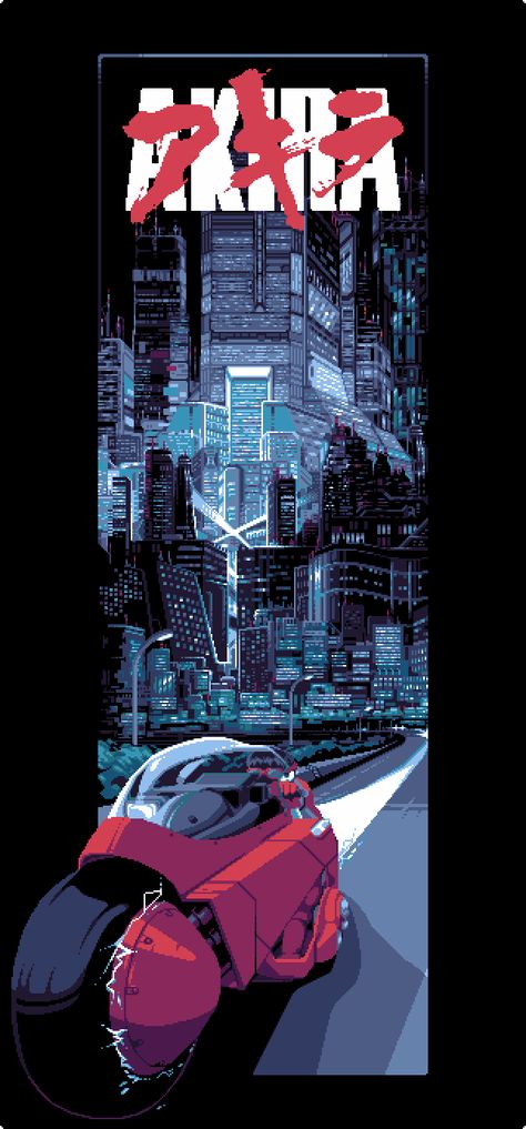 Akira (1988) | Pixel art by Winomas Akira Anime Movie, Akira Poster, Akira 1988, Akira Anime, 80s Cartoon, Cool Wallpapers For Phones, New Phone, Movie Wallpapers, Big Hero 6