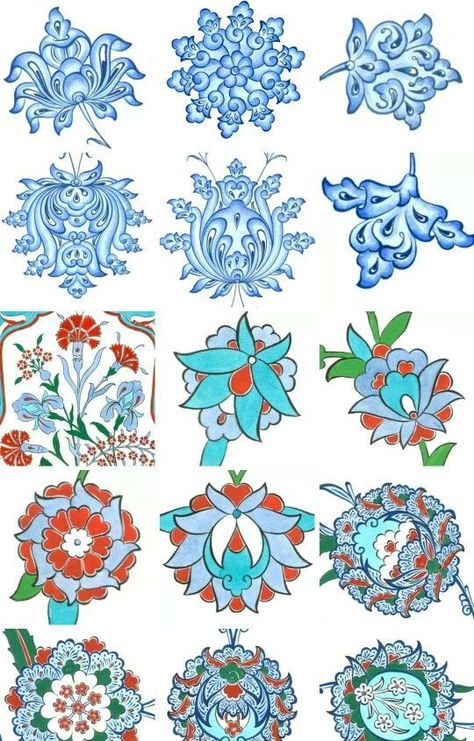 Turkish Motifs Design, Turkish Art Motifs, Turkish Art Pattern, Turkish Motifs, Islamic Motifs, Turkish Tile, Turkish Tiles, Islamic Patterns, Illumination Art