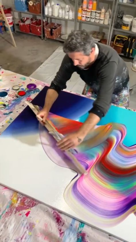 Follow @abstracttrend for more original abstract art and videos! What do you think of this piece by "@alexvoinea_" Do you like how this… | Instagram Large Abstract Canvas, Abstract Art Gallery, Original Abstract Art Painting, Abstract Art Painting Techniques, Abstract Painting Techniques, Resin Wall Art, Contemporary Abstract Painting, Acrylic Pouring Art, Original Abstract Art