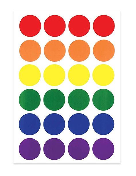 Amazon.com: Sticker Forms Self Adhesive Stickers-Assorted Colors 1" Circles 72/Pkg Circle Colors Aesthetic, Cute Circle Stickers, Colored Circles Printable, Fun Birthday Decorations, Chenille Flowers, Basic Shapes Design, Color Circle Colour Wheel, Planting A Rainbow, Hijri Calendar