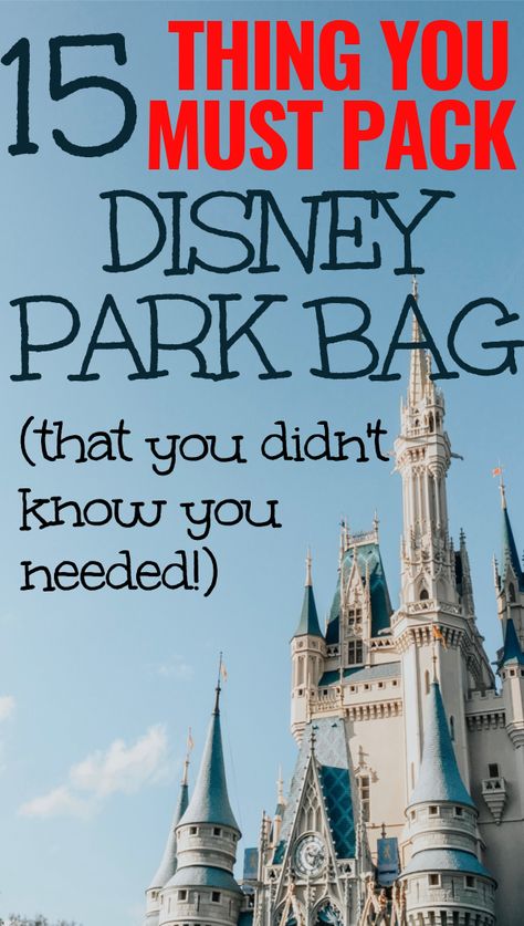 disney park bag packing list Disney World Backpack List, Disney World Bag Essentials, Disney Day Bag Checklist, Disney World Survival Kit, Disney Day Bag Essentials, Disney Park Must Haves, Disney Park Essentials, What You Need For Disney World, Theme Park Must Haves