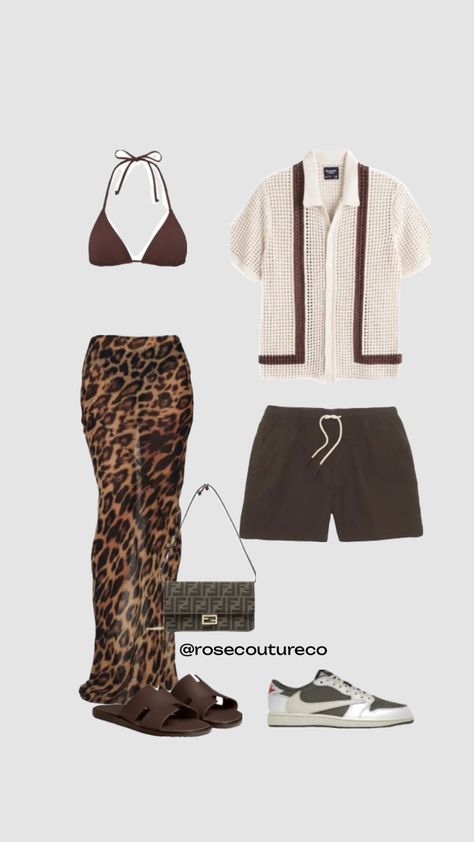 @rosecoutureco Couple Vacay Outfits, Mexico Couple Outfits, Vacation Outfits For Couples, Baecation Outfits Couples Summer, Christmas Beach Outfit, Coordinating Outfits For Couples Summer, Vacation Matching Outfits, Baecation Matching Outfits, Cruise Couple Outfits