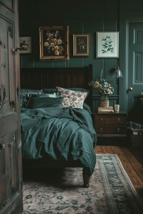 40+ Moody Romantic Bedroom Ideas To Unwind In Bedroom Inspirations Beds & Frames, Dark Moody Bedroom, Moody Romantic Bedroom, Comfy Things, Lakehouse Bedroom, Suite Decor, Bedroom Ideas Dark, Monochrome Bedroom, Bedroom 2024