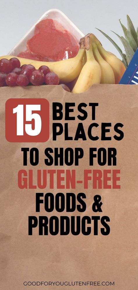 Where are the best places to shop for gluten-free foods and products? I've reviewed 15 grocery stores and dish on their gluten-free selections and prices. You'll read a review of each grocery store and what I think of their selection. Walmart, Costco, Sam's Club, The Gluten-Free Mall, Thrive Market, Amazon, Whole Foods, Natural Grocers, Kroger, Safeway / Albertsons, The Gluten-Free Shoppe and more! Gluten Free Products Food Lists, Sams Club Gluten Free List, Best Gluten Free Products, Gluten Free Snacks Store Bought, Walmart Kitchen, Gluten Free Grocery List, Gluten Free Shopping, Natural Grocers, Best Places To Shop