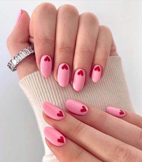 Bridal Nails Pink, Nails For Brides, Simple Wedding Nails, Wedding Nails Ideas, Red Ombre Nails, Barbie Nails, Heart Nail Designs, Romantic Nails, February Nails