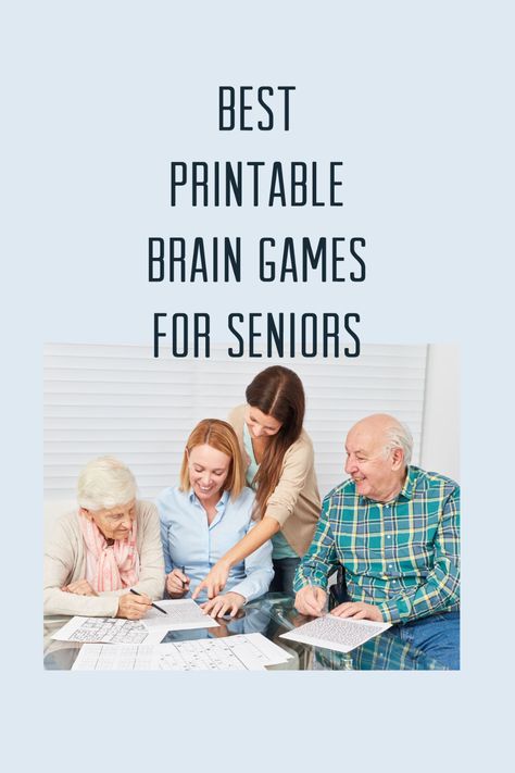 27 Best Printable Brain Games For Seniors - Fun Party Pop Seniors Games Activities, One On One Activities For Seniors, Crafts For Seniors Assisted Living Fun, Working Memory Activities For Adults, Activities With Seniors, Low Functioning Activities For Seniors, Cognitive Activities For Seniors, Games For Senior Adults, Party Games For Seniors Citizens