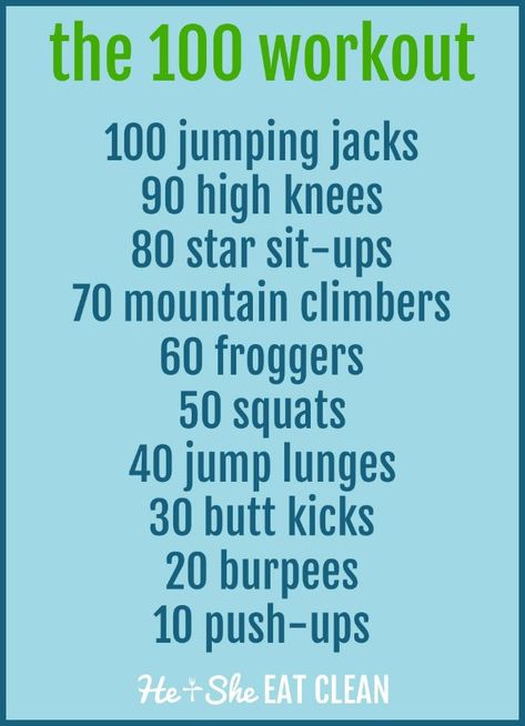 the 100 workout - no equipment needed at-home workout (video included!) #workout #fitness #heandsheeatclean #athome Workouts No Equipment, Eating Cookie, Oatmeal Cinnamon, Clean Meals, 100 Workout, Calorie Workout, Hiit At Home, Pumpkin Protein, Salsa Chicken