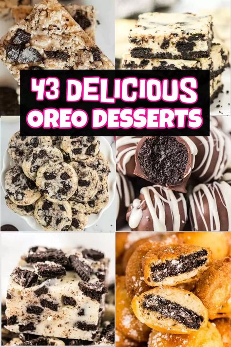 Cookies Using Oreos, Desserts To Make With Oreos, Recipe With Oreos, Recipes Using Oreo Cookies, Baking With Oreos, Recipes With Crushed Oreos, Treats Made With Oreos, Delicious Oreo Desserts, Dessert Recipes With Oreos