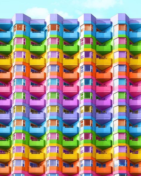 Bewitching Pictures of Colorized Buildings-15 | Les couleurs de l'arc en ciel Friedensreich Hundertwasser, Rainbow Connection, Painted Ladies, Rainbow Bright, Rainbow Aesthetic, Taste The Rainbow, घर की सजावट, Rainbow Art, Live Colorfully