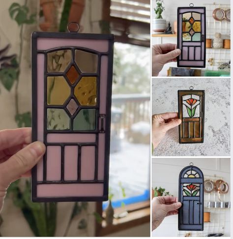 Stained Glass Doors, Doll House Crafts, Stained Glass Decor, Glas Art, Stained Glass Diy, Stained Glass Crafts, Art Stained, Stained Glass Designs, Stained Glass Projects