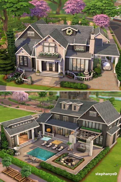 Bathrooms Bloxburg, Sims 4 Hus, Sims 4 Loft, Sims 4 Houses Layout, Kitchen Bloxburg, Rumah Minecraft Sederhana, Family Cottage, Bloxburg House Ideas 1 Story, Sims Freeplay Houses