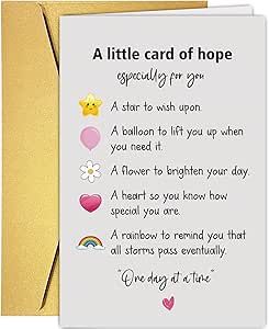 Cute Encouragement Card for Him Her, Sweet Thinking of You Card, Support Card, Uplifting Card, Get Well Card, A little Card of Hope Encouraging Cards For Friends, Get Well Quotes Recovery Inspiration, Think Of You Quotes Support, Southern Gifts, Cute Encouragement, Christmas Quotes For Friends, Memory Items, Uplifting Sayings, Friendship Ornaments