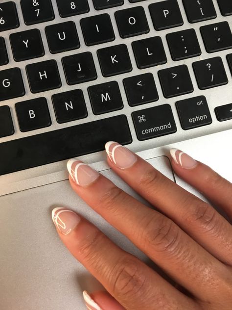 French Tip With 2 Lines, French Tip Nails With A Twist, Classic Nails, White Tip, Tip Nails, Nails French, Pretty Acrylic Nails, French Tip Nails, Color Stripes