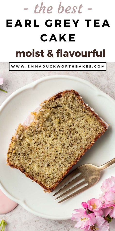 This Earl Grey Tea Cake Recipe will fast become your go-to option when looking for a simple, yet tasty cake. Made in one bowl, with no special equipment, the batter is infused with ground tea leaves for a fragrant, bergamot-scented bite. This may be the most delicious yet simple cake ever! Earl Grey Yogurt Cake, Earl Grey Pancakes, Early Grey Tea Cake, Earl Grey Cake Loaf, Earl Grey Sponge Cake, Earl Gray Tea Cake, Easy Tea Cakes Simple, Baking With Tea Recipes, Sweet Tea Cake Recipe