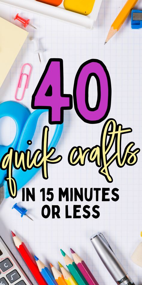 Make It And Take It Crafts, Simple Crafts For Seniors Easy Diy, Easy Crafts To Make In Bulk, Easy Last Minute Crafts, Cheap And Easy Crafts For Adults, Easy Crafts For High Schoolers, Easy Crafts For College Students, Easy Middle School Crafts, 15 Minute Crafts For Adults