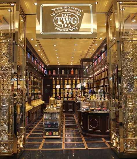 Retail Business Ideas, Tea Store Design, Tea Boutique, Twg Tea, Starting An Online Boutique, Luxury Tea, Tea Places, Paper Architecture, Retail Boutique