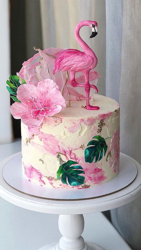 flamingo birthday cake, tropical birthday cake #birthday #birthdaycake #flamingo #birthday Conformation Party, Tropical Flamingo Cake, Tropical Birthday Theme, Rainforest Party, Tropical Birthday Cake, Hawaii Cake, Flamingo Birthday Cake, 21 Bday, Flamingo Themed Party