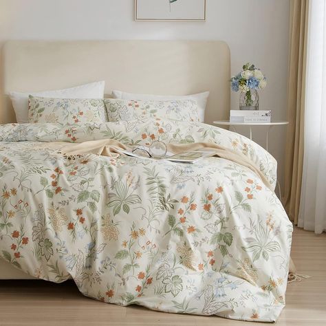 Amazon.com: mixinni Flower Leaves Printed Twin XL Comforter Lightweight Fluffy Floral Comforter Twin XL College Dorm, 1 Cute Botanical Comforter and 2 Pillowcases-Twin XL Size : Home & Kitchen Bedsheets Ideas, Flower Comforter, Flower Duvet Cover, Floral Comforter Sets, Floral Bedding Sets, Flower Duvet, Floral Comforter, Full Bedding Sets, Full Duvet Cover