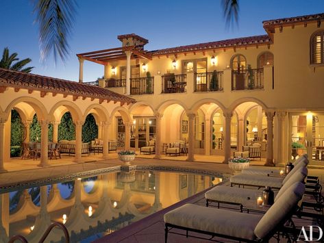 Boho Glam Home, Hacienda Style Homes, Spanish Mediterranean, Mediterranean Architecture, Mediterranean Style Homes, Mediterranean Home Decor, Casas Coloniales, Enchanted Home, Hacienda Style