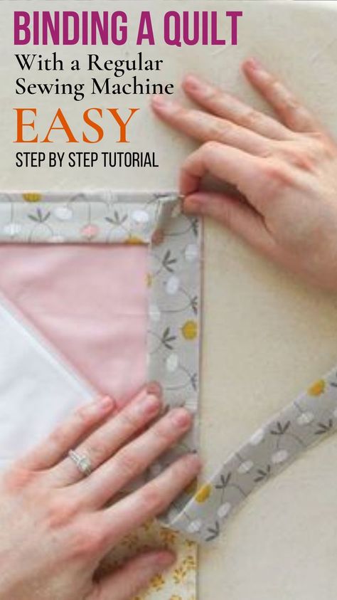 Binding A Quilt, Binding Quilt, Machine Binding A Quilt, Bind A Quilt, Beginner Quilt Tutorial, Mountain Quilt, Quilt Binding Tutorial, Quilt Corners, Tutorial Sewing