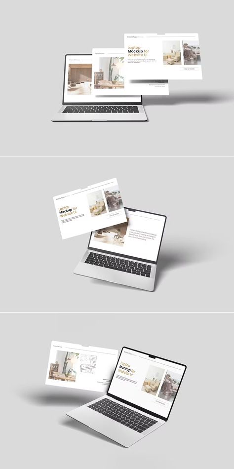 Floating Screen and Laptop Mockup Laptop Mockup Design, Website Mockup Design Ideas, Free Mockup Website, Website Mockup Design, Web Design Mockup, Laptop Mockup, Computer Mockup, Creative Fabric, Web Mockup