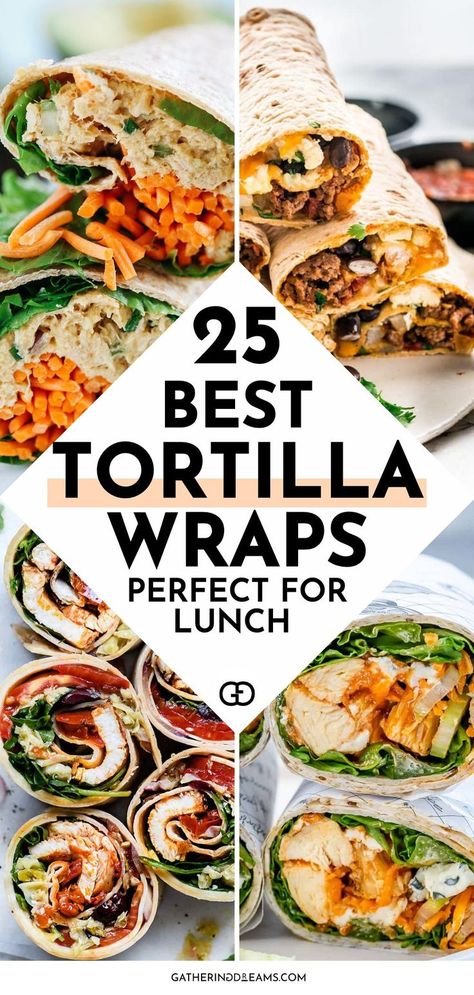 Tortilla Wrap Recipes Quick Grab And Go Meals, Lunch Wraps For Work, High Protein Wraps, Tortilla Wrap Recipes, Grab And Go Lunch, Wraps Recipes Easy, Healthy Sandwich Recipes, Wholesome Meals, Tortilla Wrap