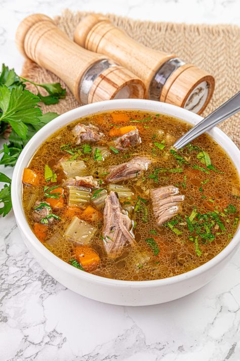 Short Rib Soup Short Ribs Soup Recipe, Beef Rib Soup Recipes, Beef Short Rib Soup Recipes, Short Rib Soup Recipe, Rainy Day Food Dinners, Beef Short Ribs Soup, Short Ribs Soup, Ribs Soup Recipe, Beef Rib Soup