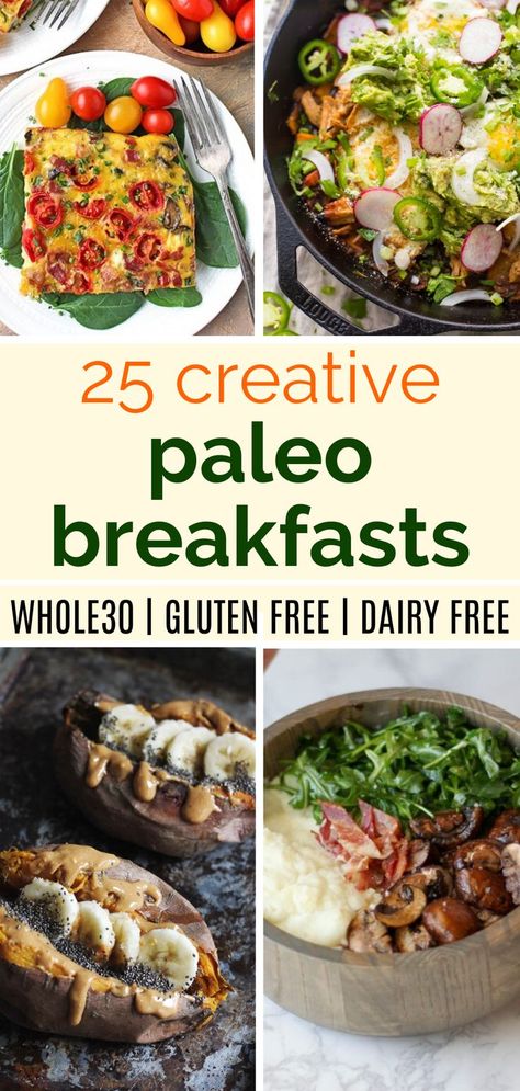 Paleo Breakfast Ideas, Paleo Roast, Paleo Breakfasts, Sugar Free Breakfast, Egg Free Breakfast, Grain Free Breakfast, Paleo Recipes Breakfast, Fruit And Veggies, Cookies Gluten Free