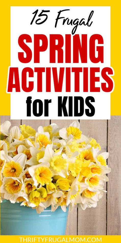 These easy Spring Activities for Kids will help you make the most of Spring! Fun, simple ideas that are super frugal too. Includes a free printable bucket list! Fun Kid Activities, Free Printable Bucket List, Spring Activities For Kids, Activities For Spring, Chore Ideas, Printable Bucket List, Spring Bucket List, Spring Arts And Crafts, Kids Budget