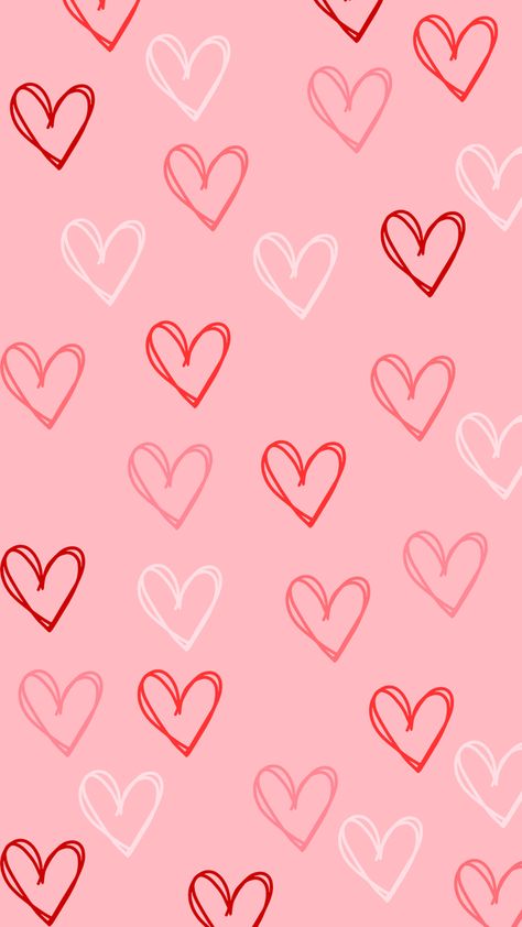 Heart Aethstetic, Pink Valentine Wallpaper, Pink Heart Wallpaper, Valentines Background, Iphone Aesthetic Wallpaper, Valentines Wallpaper Iphone, Hearts Background, Valentines Day Drawing, Wallpaper Iphone Aesthetic