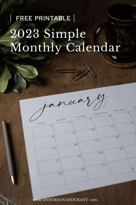 Blank January calendar on wood desk Free Printable Calendar Pages 2023, 2023 Blank Calendar Printable, 2023 Monthly Calendar Printable Free Horizontal, 2023 Calendar Printable Free Monthly Landscape, 12 Month Calendar Free Printable 2023, Free Printable Monthly Calendars 2023, Homeschooling Organization, Free Printable Calender, Printable Desk Calendar