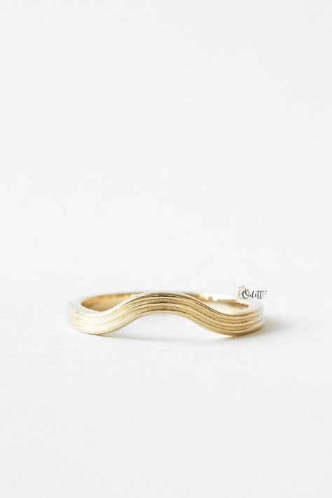 my #etsy shop: 14k Solid Gold Plain Stacking Ring | Simple Curved Wedding Band | Curved Contour Ring Women | Shaped Basic Ring Real Gold/Gift Your Women https://etsy.me/43A4dzC #wedding #women #yes #rosegold #artdeco #cathedral # Matching Engagement And Wedding Rings, Creative Wedding Rings, Curved Wedding Band For Oval Ring, Wedding Band Curved, Basic Ring, Contour Ring, Curvy Wedding, Contour Band, Contour Wedding Band