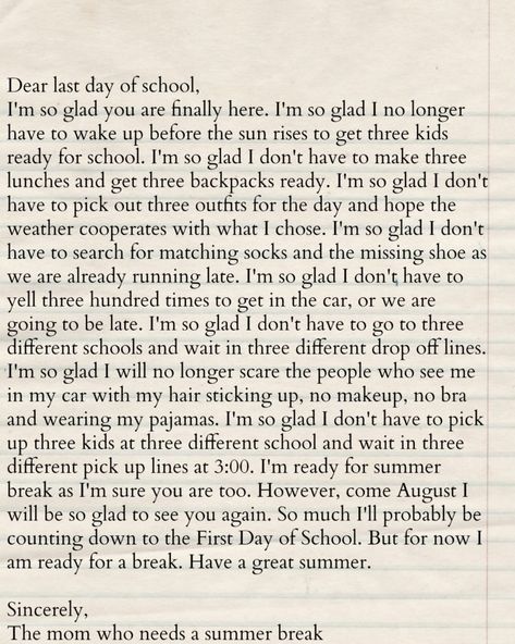 Dear Last Day of School Diary About School, Letter To Best Friend On Last Day Of School, The First Day Of School, Quotes For Last Day Of School, Last Day School Quotes, Last Day Of School Life, Last Day Of School Drawing, Last Day Of School Pics, Last Day Of School Memories