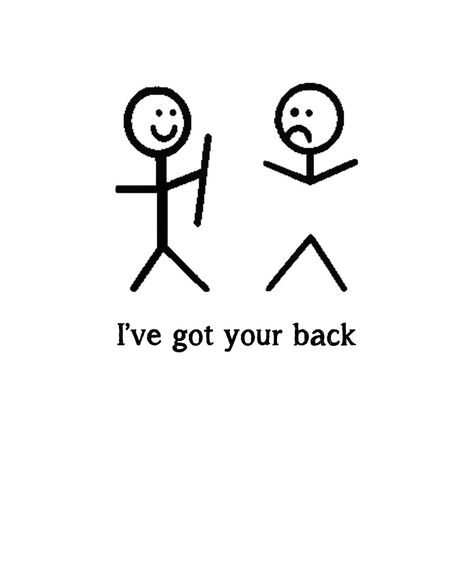 "I've Got Your Back Funny Stick Figure T-Shirt" by AwesomeApparel | Redbubble Funny Stick Figure Tattoos, I Got Your Back Stick Figures, Best Friend Stick Figures, Cute Stick Figure Drawings Funny, Stick And Poke Tattoo Ideas For Men, Cute Stick Drawings, Funny Stick Figures Wallpaper, Easy Drawings For Friends, Cute Doodles For Friends