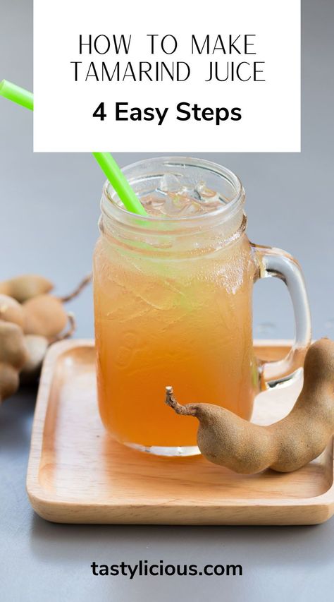 Tamarind Smoothie Recipe, How To Make Tamarind Juice, Tamarind Water Recipe, Tamarind Juice Recipe, Tamarind Drink Recipe, Tamarindo Drink Recipe, Tamarind Juice Benefits, Tamarind Balls, Juice For Constipation